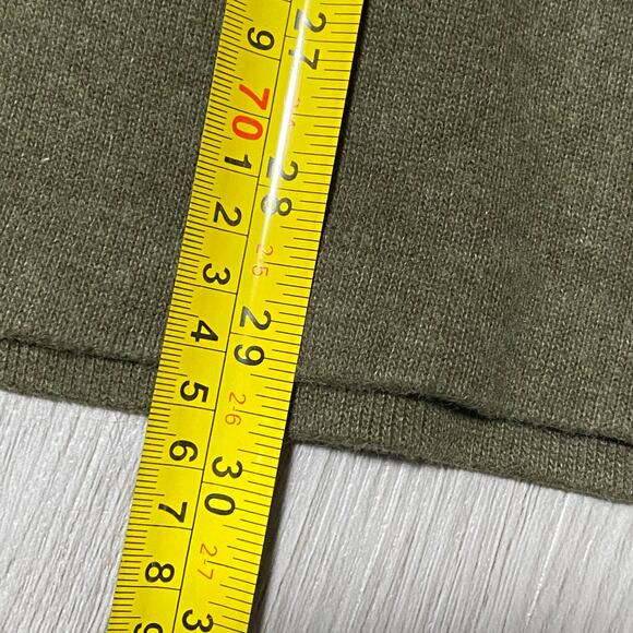 Polo Ralph Lauren Mens Estate Rib Quarter Zip Olive Green Pullover Sweater XL - Picture 5 of 5